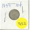 Image 1 : 1939 Canadian silver 5 cents coin