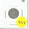 Image 1 : 1939 Canadian silver 5 cents coin