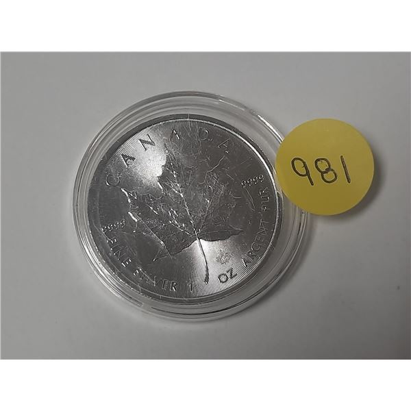 2018 5 dollars-fine silver 1oz argent purr.