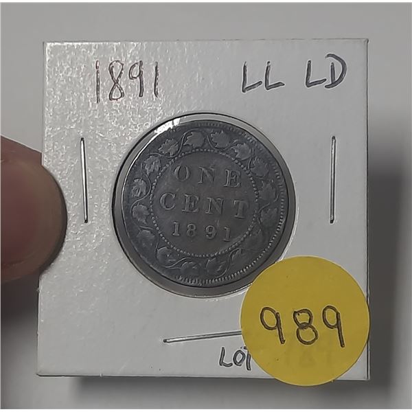 1891 Canada large one cent