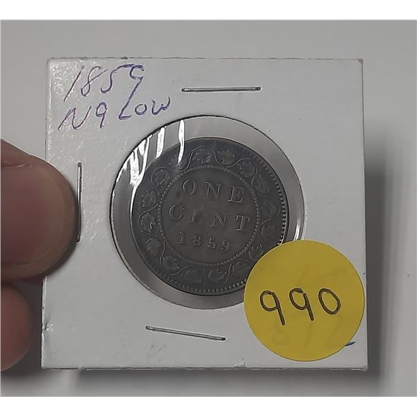 1859 Canada large one cent