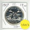 Image 1 : 1989 Canadian proof silver dollar-mackenzie river bicentennial
