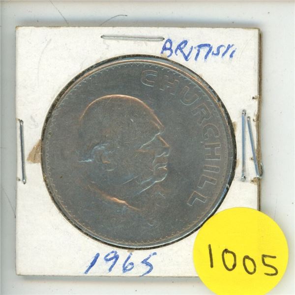 1965 British commemorative crown coin-sir winston churchill