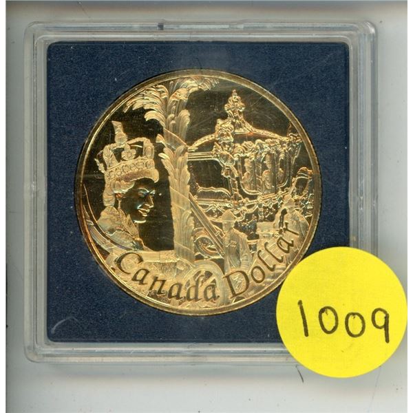 2002 canadian golden jubliee proof silver dollar- 50th anniversary of queen elizabeth 11's ascension