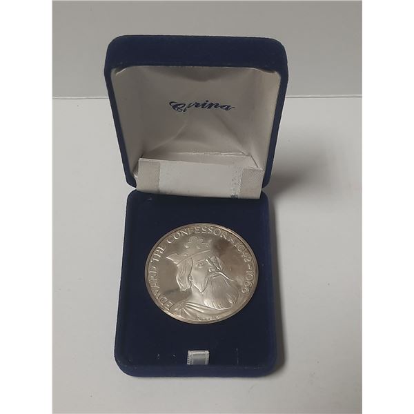 1970 franklin mint edward the confessor silver proof art medal