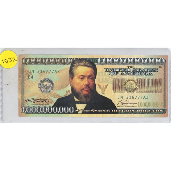 Series 2006 US one billion dollars( not legal tender)