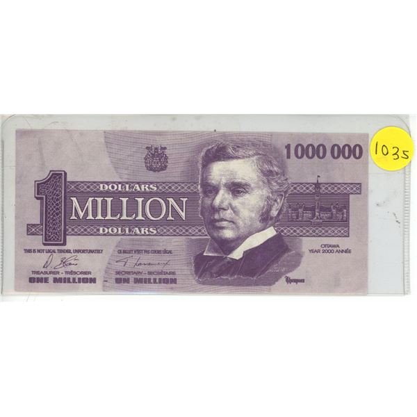 2000 canada one million dollars(not legal tender)