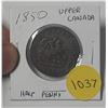 Image 1 : 1850 Bank of upper canada one half penny