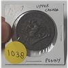 Image 1 : 1857 bank of upper canada one penny