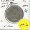 Image 1 : 1961 australia florin- .500 silver -.1818oz ASW