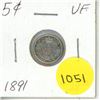 Image 1 : 1891 canadian silver 5 cents