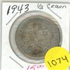 Image 1 : 1943 british half crown-50% silver