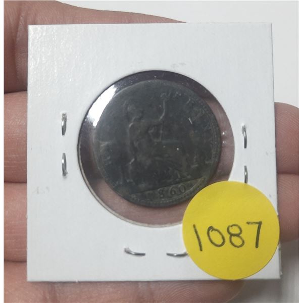1860 british half penny