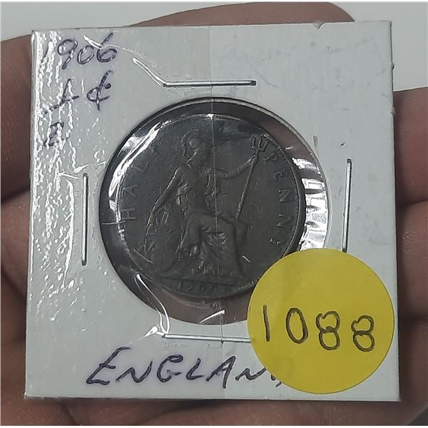 1906 british half penny