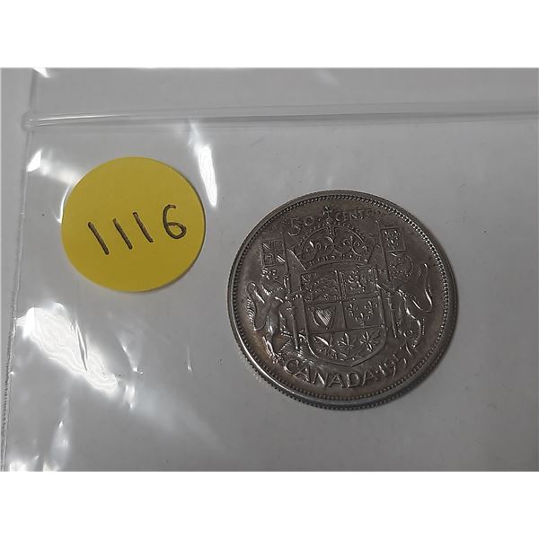 1957 canadian silver 50 cents