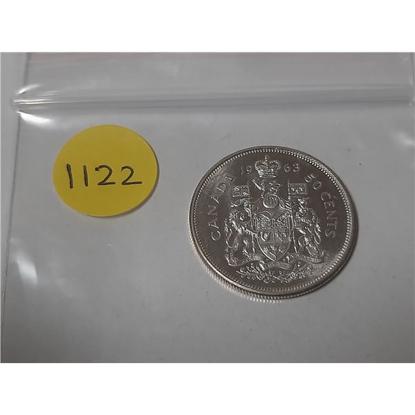1963 canadian silver 50 cents