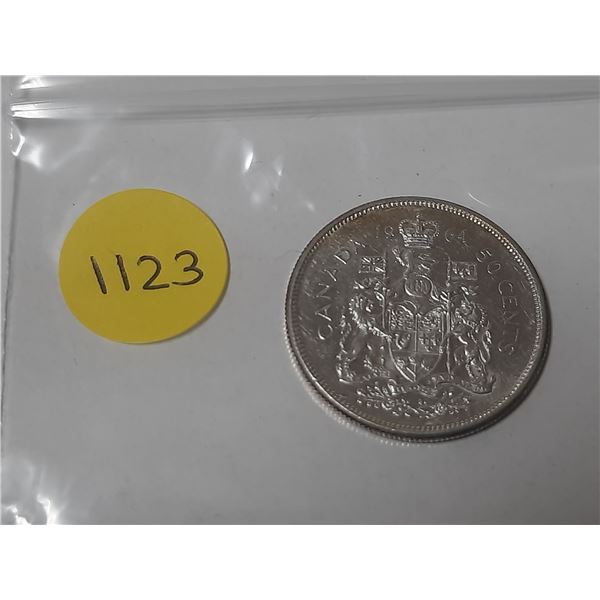 1964 canadian silver 50 cents