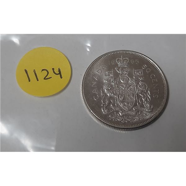 1965 canadian silver 50 cents