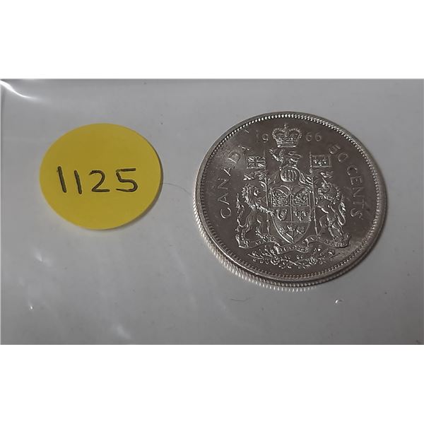 1966 canadian silver 50 cents