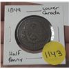 Image 1 : 1844 bank of montreal half penny
