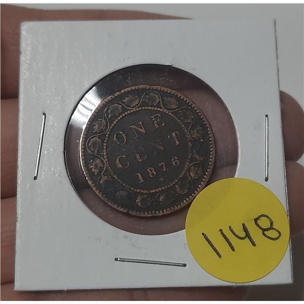 1876 canada large one cent