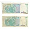 Image 2 : Argentina (2) one Un austral banknote