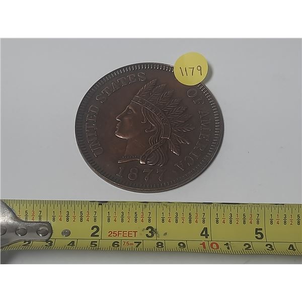 1877 indian head cent-US oversized novelty coin