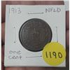 Image 1 : 1913 new foundland one cent