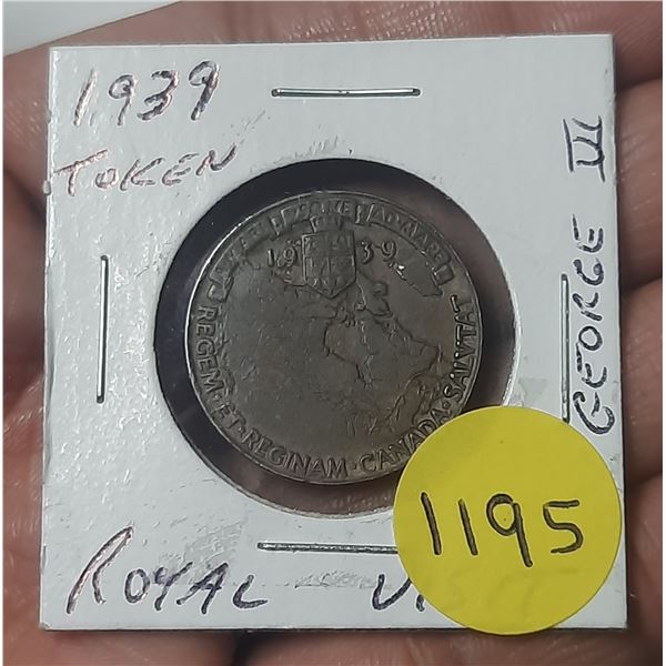 1939 royal visit george VI token