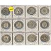 Image 1 : Complete set of 1967 canadian provincial centenary flowers medals- 100th anniversary of the confeder