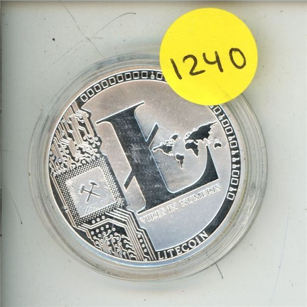 Physical commemorative coin representing litecoin (LTC), A prominent crypto currency