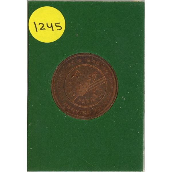 Bronce Medal Commemorating the 25th Anniversary of the Food and Agriculture Organization of the Unit