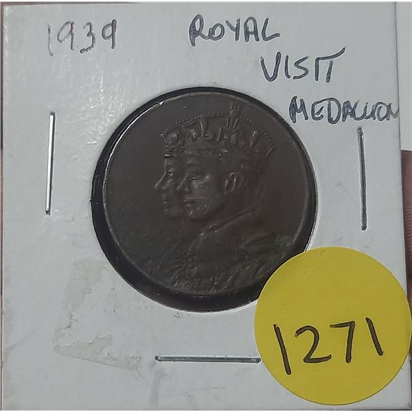 1939 Royal Visit Medallion.