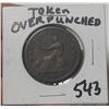 Image 3 : Half Penny Over Punched Token - Scare.