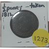 Image 1 : 1812 Half Penny Tokern.