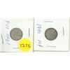 Image 1 : (2) 1940 Canadian 10 Cents Coins - Silver.