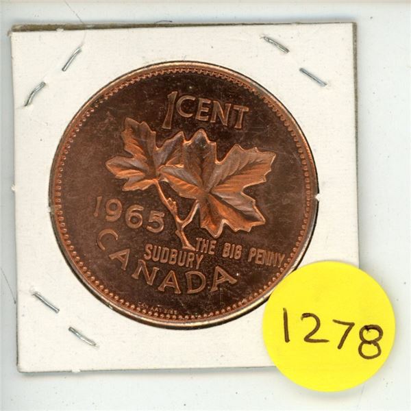 1965 Canada The Big Penny One Cent.