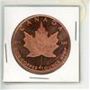Image 2 : 1970 Canada Half Penny - .999 Fine Copper 1 Ounce AVDP.