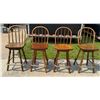 Image 1 : BAR STOOLS WITH BENT WOOD BACKS THAT ROTATE