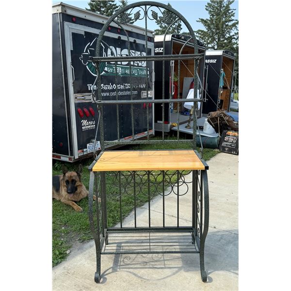 BAKER'S RACK - WOOD AND METAL