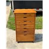 Image 2 : WOOD SEVEN DRAWER ORGANIZING CABINET