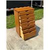 Image 3 : WOOD SEVEN DRAWER ORGANIZING CABINET