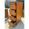 Image 4 : VINTAGE WOOD FOUR DRAWER FILING CABINET