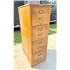 Image 5 : VINTAGE WOOD FOUR DRAWER FILING CABINET