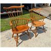 Image 3 : VINTAGE WOOD ARMCHAIRS