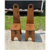 Image 2 : VINTAGE SHAKER STYLE STOOLS/CHAIRS - PAIR