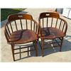 Image 1 : VINTAGE OAK COLONIAL CHAIRS - PAIR