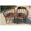 Image 2 : VINTAGE OAK COLONIAL CHAIRS - PAIR