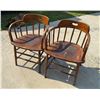 Image 3 : VINTAGE OAK COLONIAL CHAIRS - PAIR
