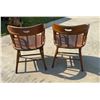 Image 6 : VINTAGE OAK COLONIAL CHAIRS - PAIR